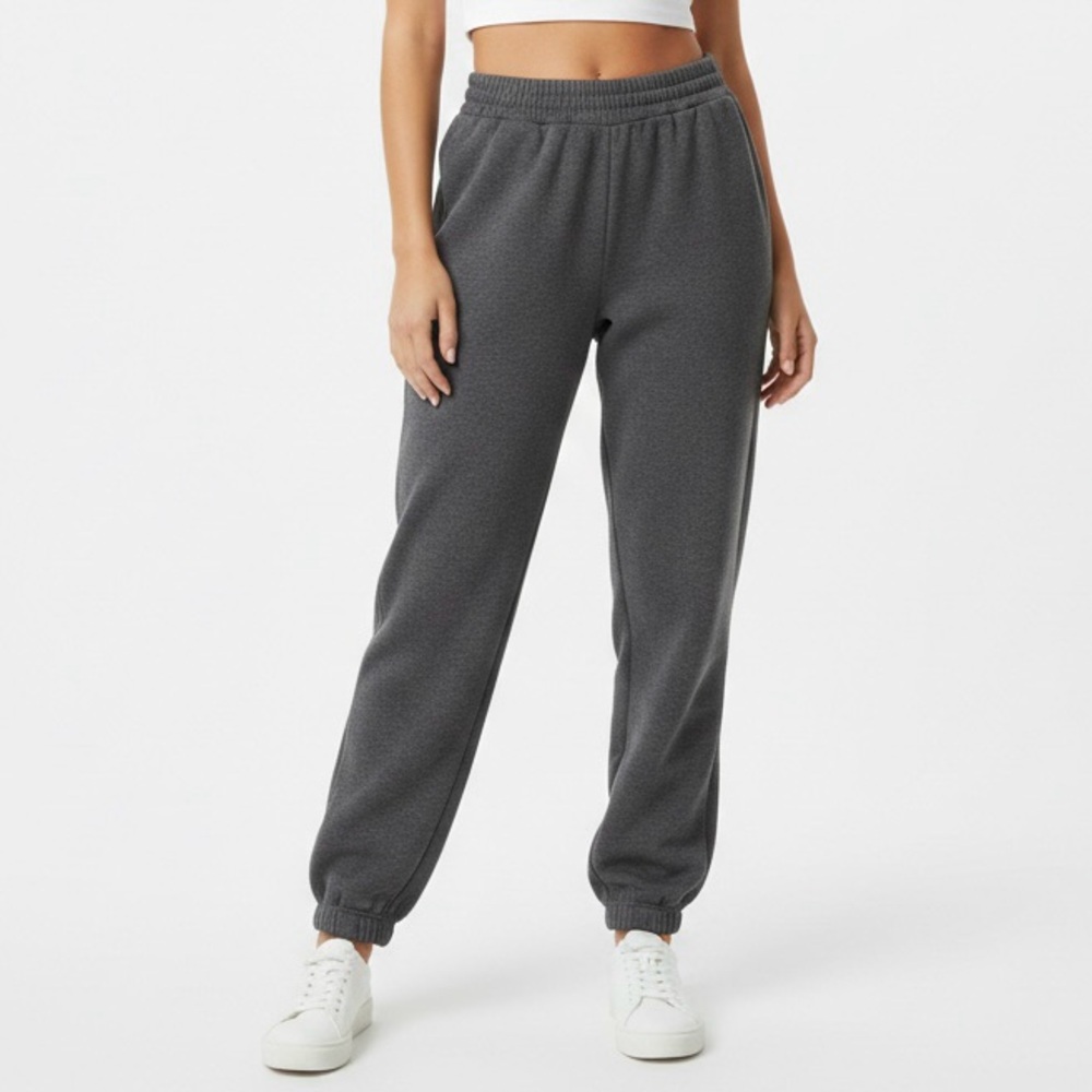 Good Night Dark Grey Fleece Jogger Sweatpants Womens Size XL Casual Loungewear - Picture 1 of 10